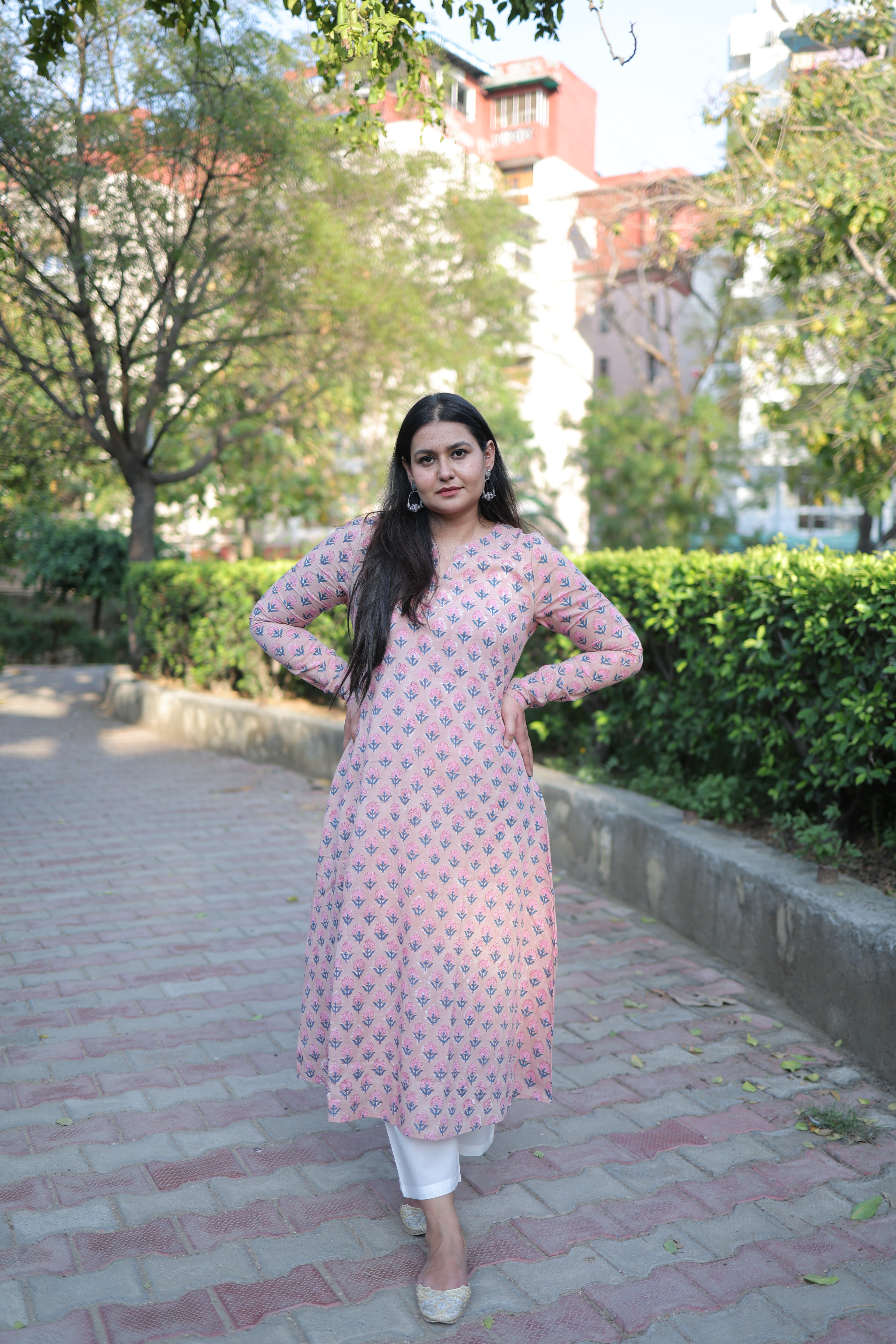 rosebud charm kurta set