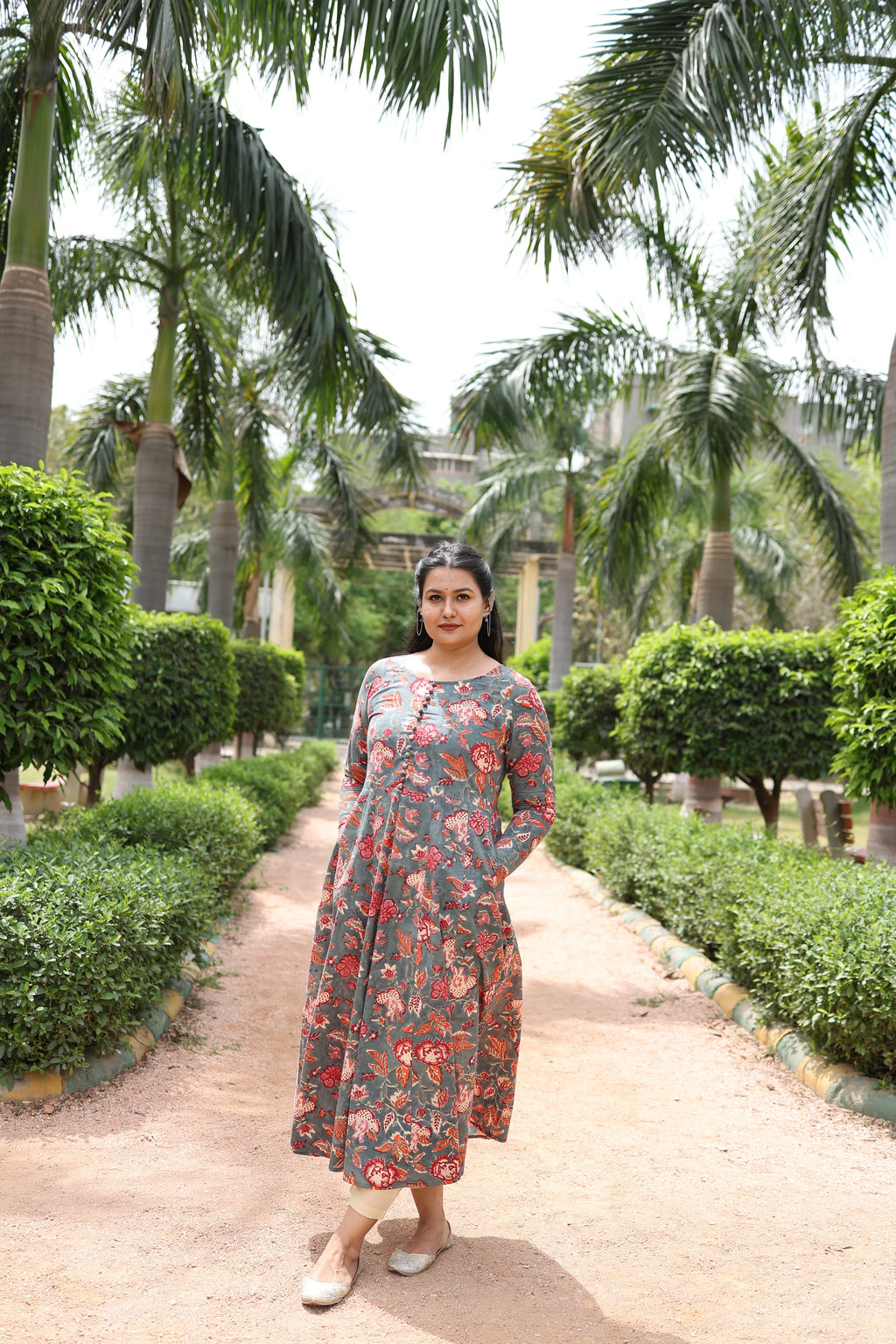 Rust bloom kurta