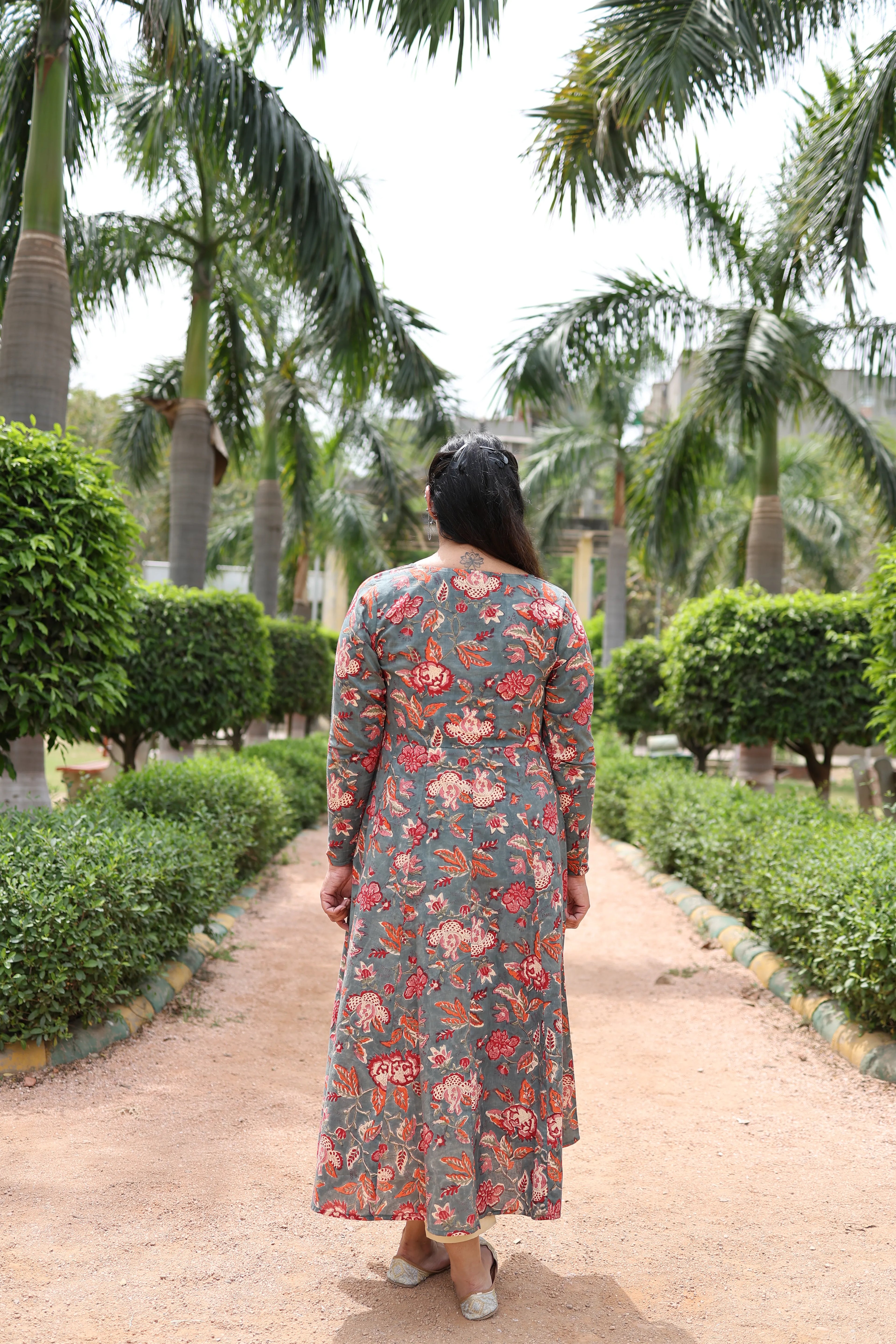 Rust bloom kurta