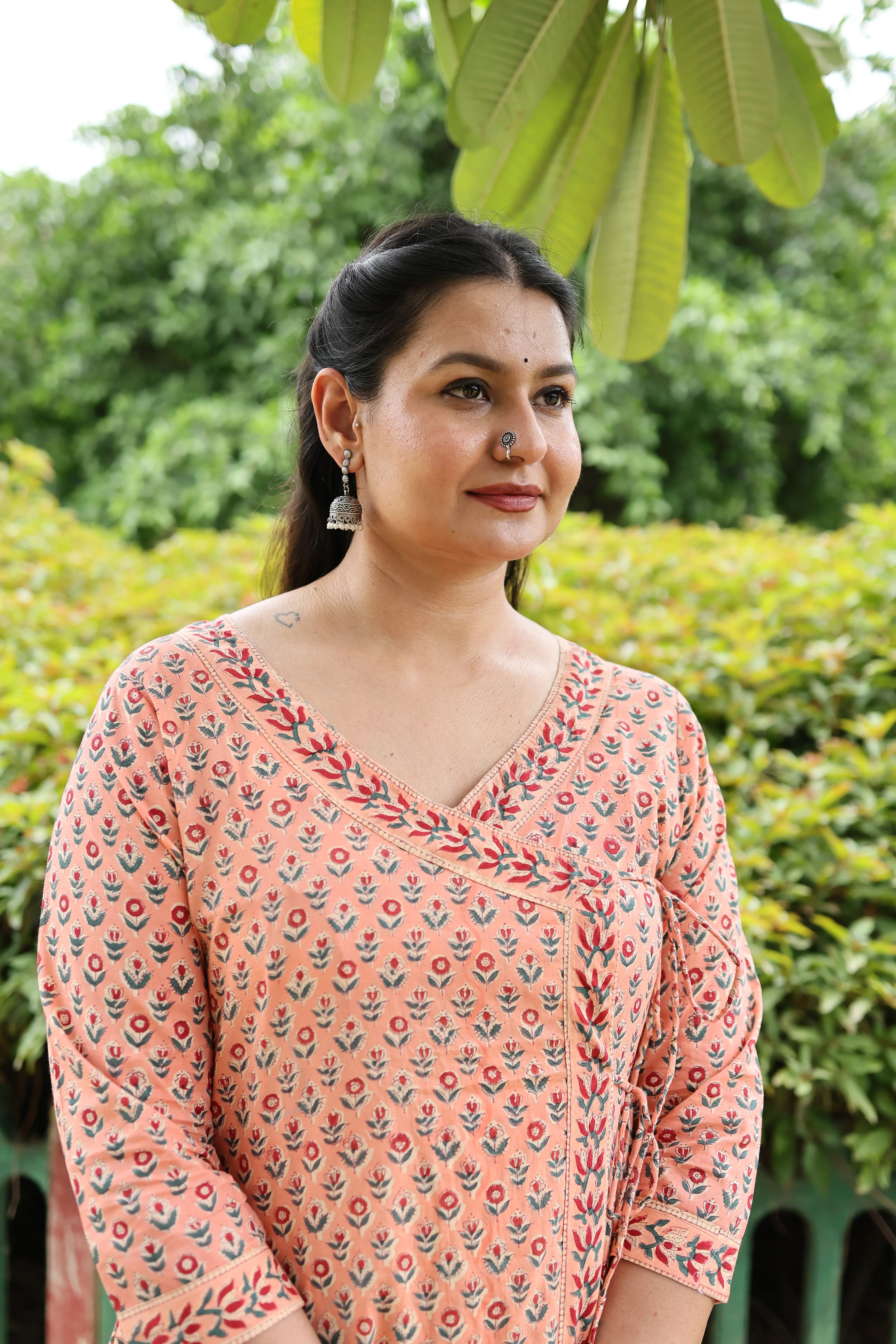 Blush Angrakha Wrap Kurta