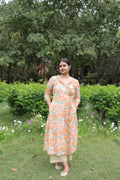 Peach Meadow Angrakha Wrap Kurta
