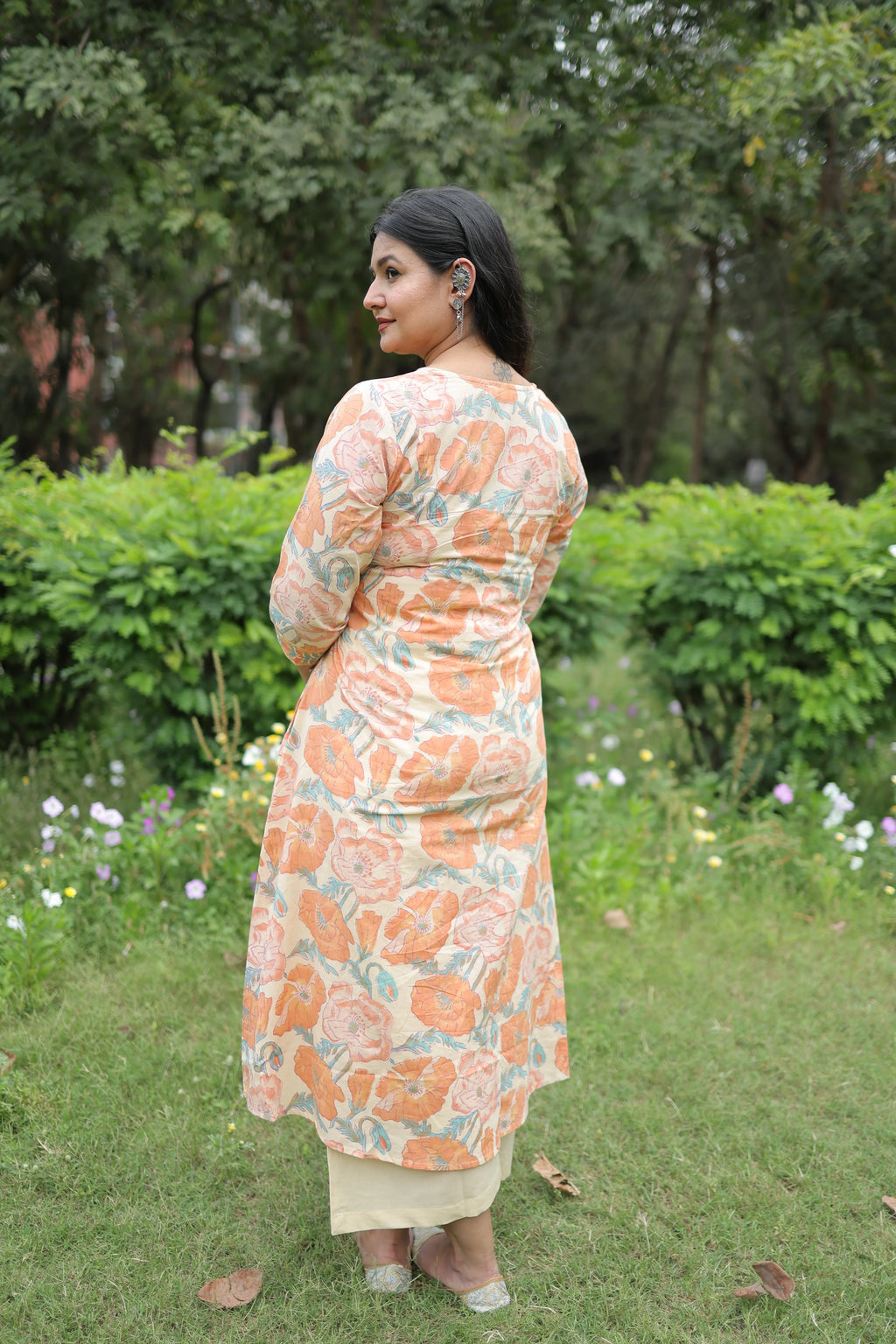 Peach Meadow Angrakha Wrap Kurta