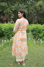 Peach Meadow Angrakha Wrap Kurta