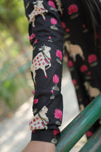 Midnight lotus kurta set