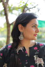 Midnight lotus kurta set
