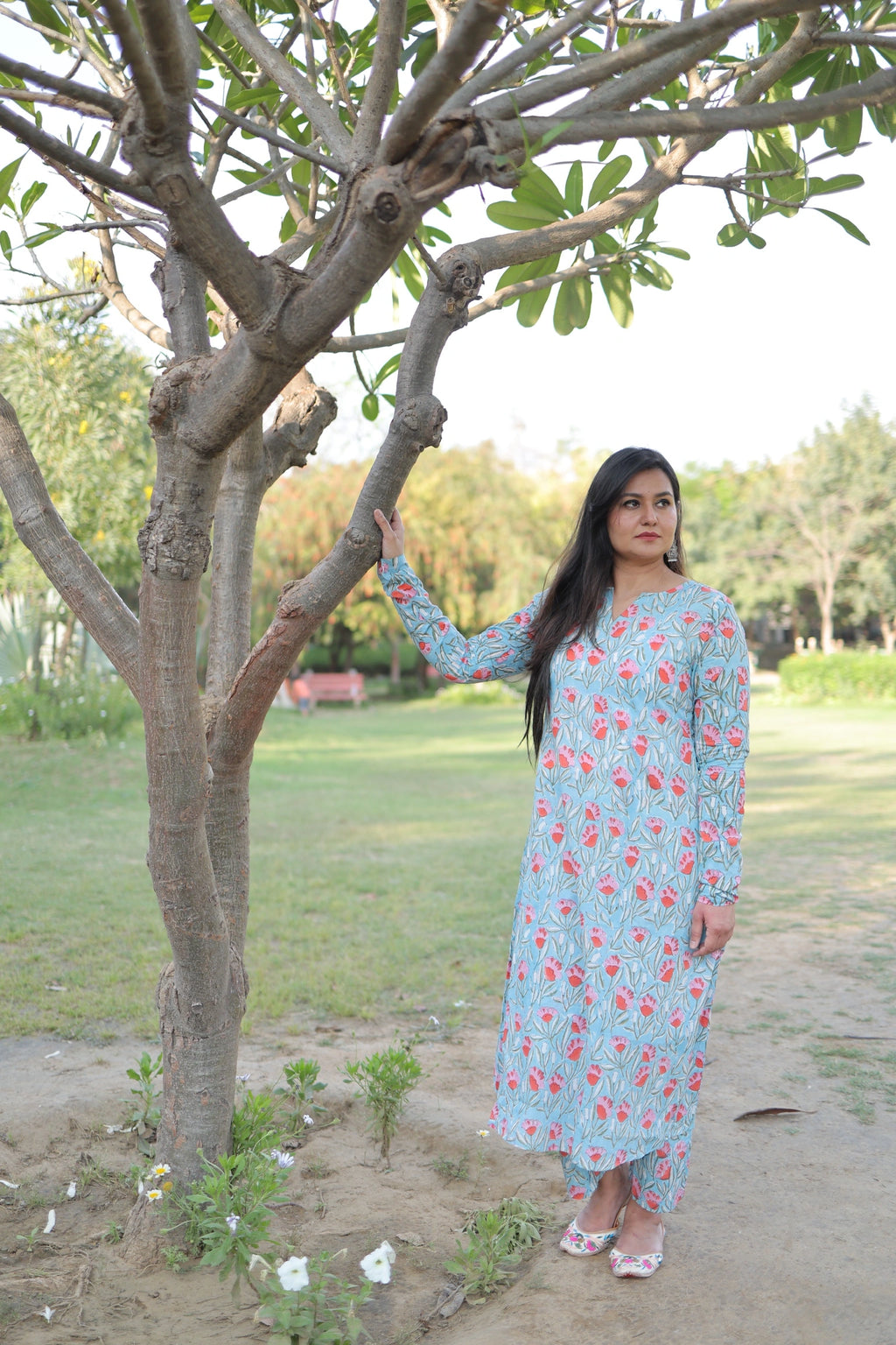 Blush tulip kurta set